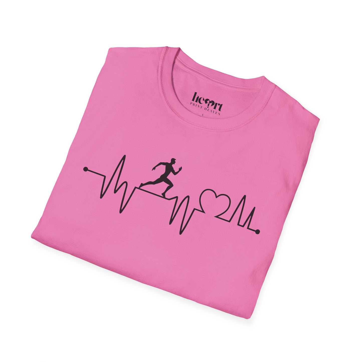 Runner’s Heartbeat T-Shirt – Running Enthusiast Shirt for Marathon & Fitness Lovers
