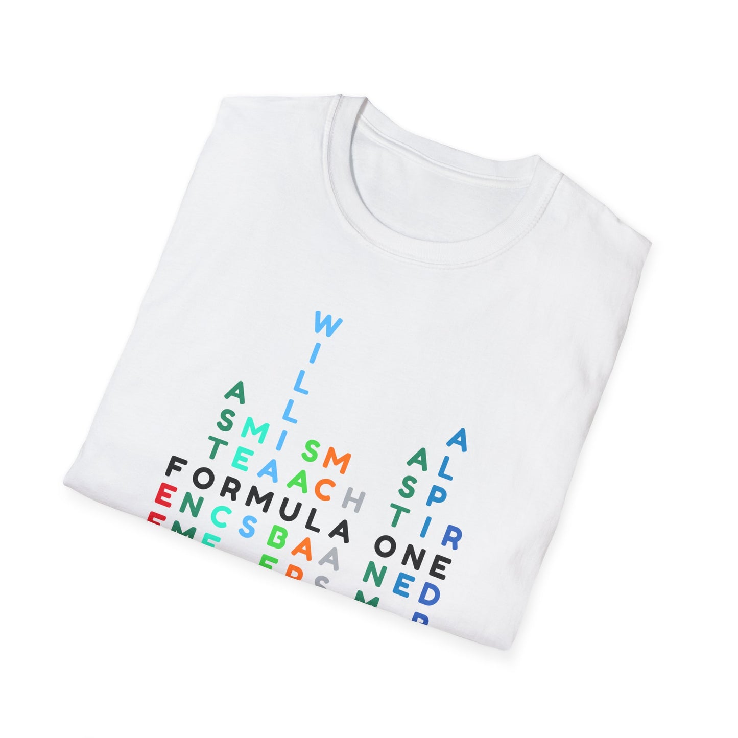 Formula 1 Team Word Art T-Shirt β Unique Grid Design for F1 Fans