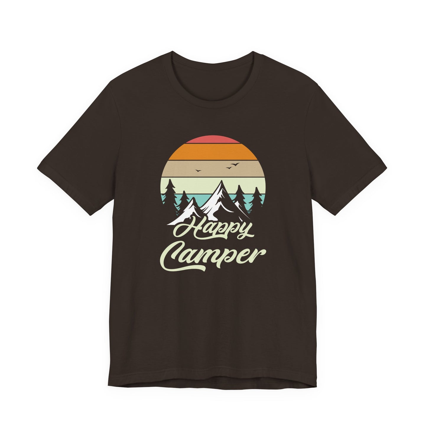 Happy Camper T-Shirt β Minimal Outdoor Camping Tee for Nature Lovers