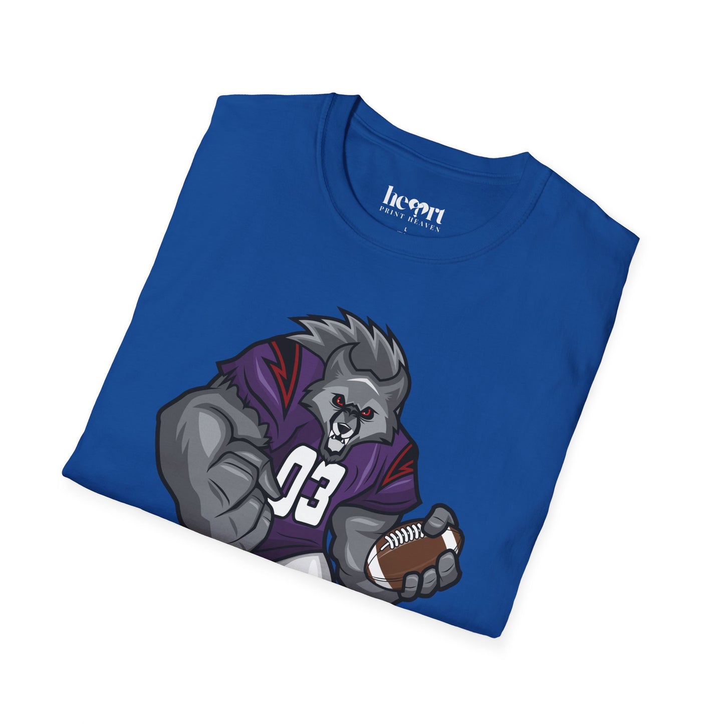 Big Bad Wolf American Football Mascot T-Shirt – Bold Sports Fan Apparel 🏈🐺