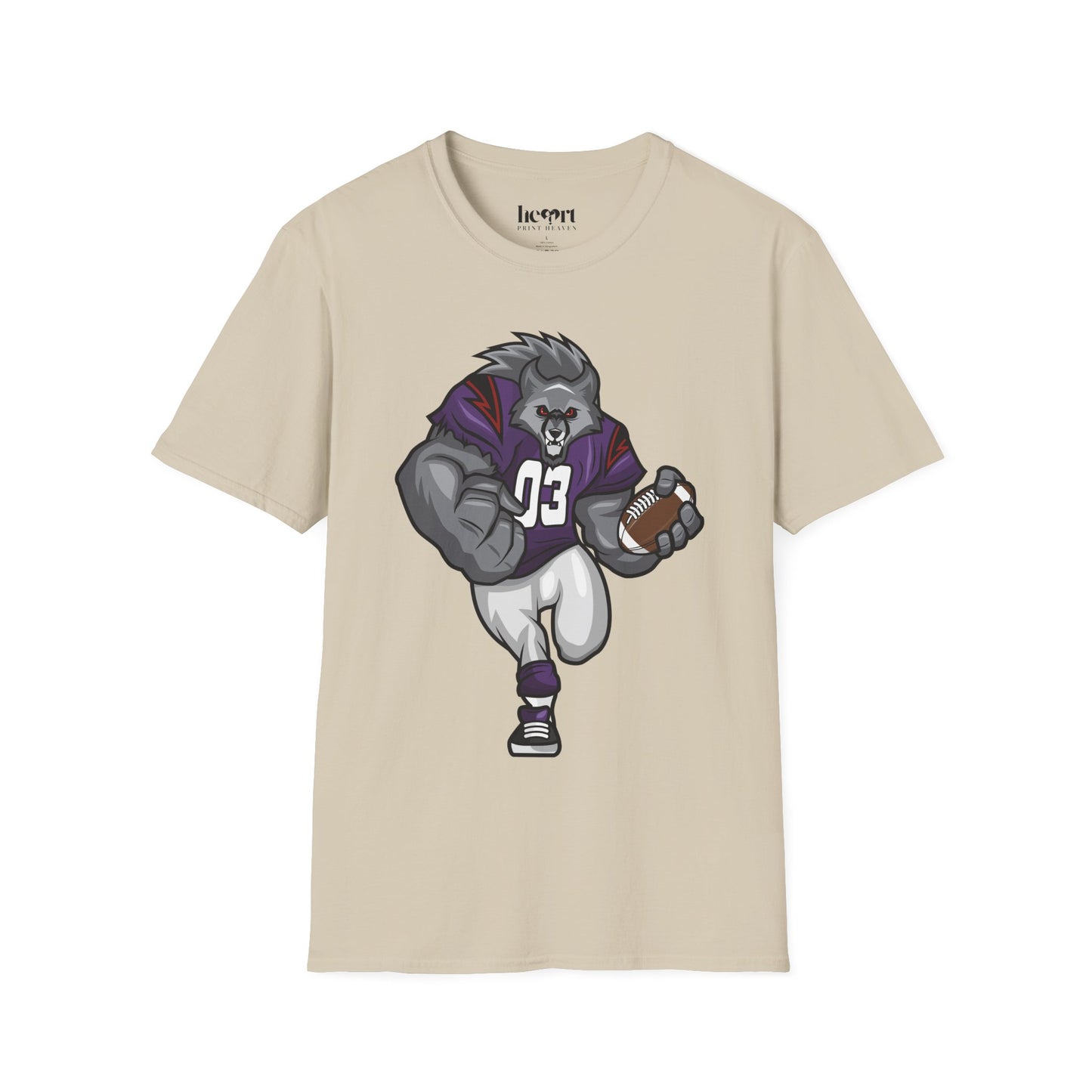 Big Bad Wolf American Football Mascot T-Shirt – Bold Sports Fan Apparel 🏈🐺