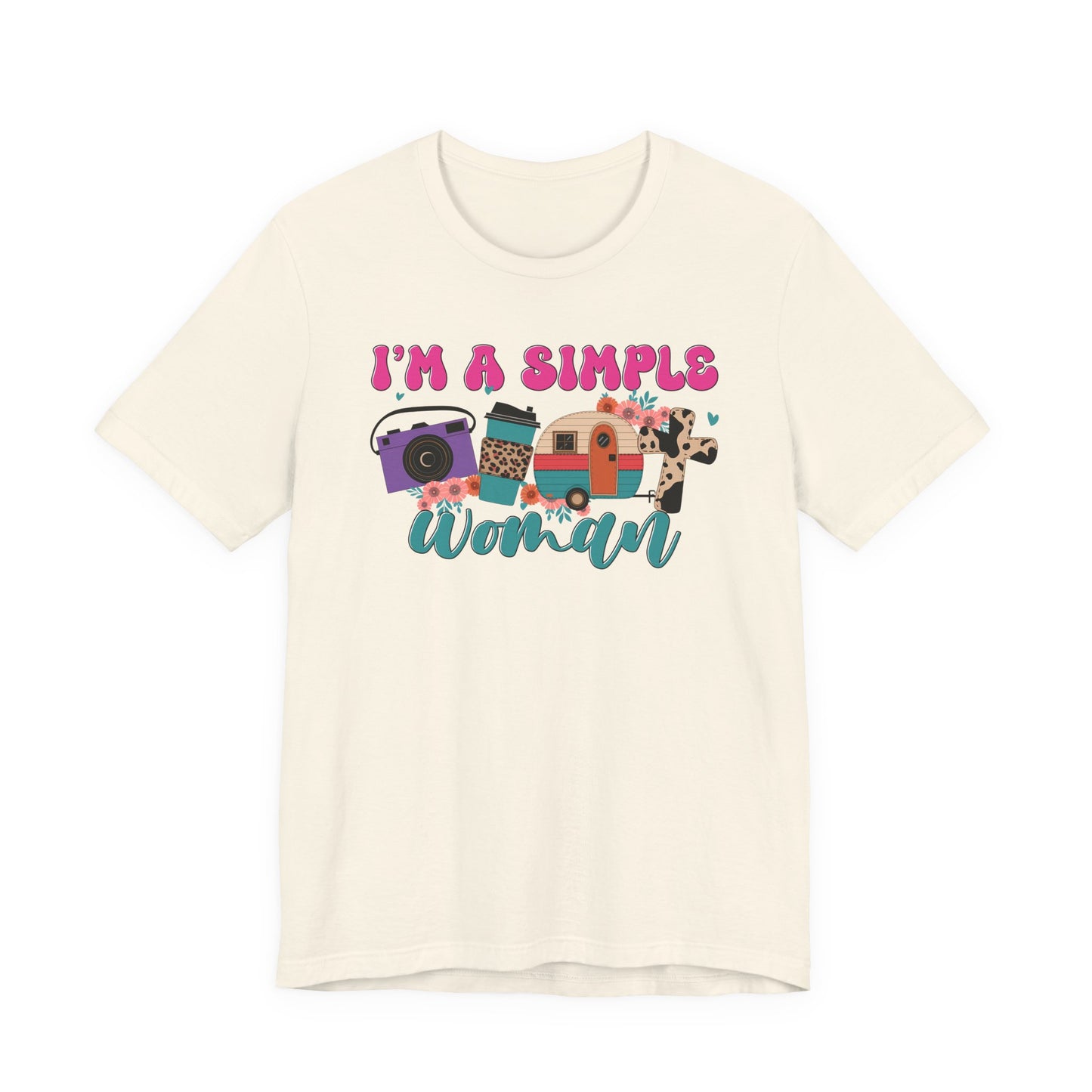 I’m A Simple Woman Camping Shirt – Funny Retro Outdoor Tee