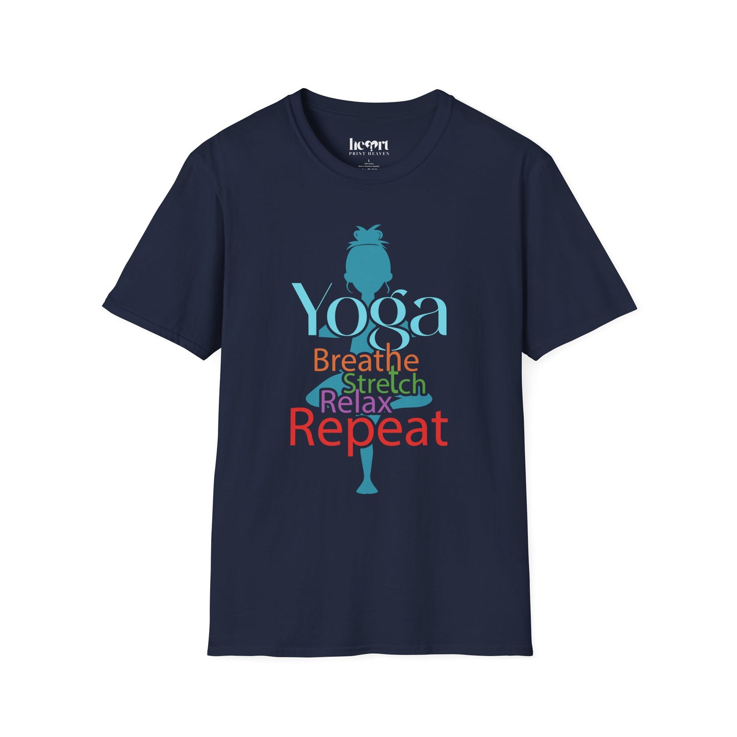 Breathe, Stretch, Relax, Repeat – Minimalist Yoga T-Shirt 🧘♀️✨