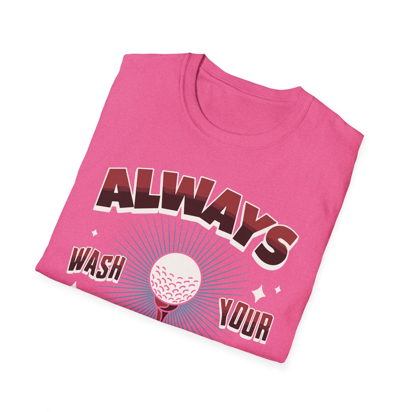 Always Wash Your Balls Golf Tee – Vintage Humor Sports Graphic T-Shirt