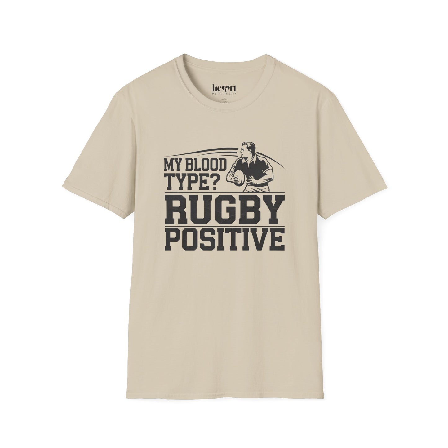 My Blood Type? Rugby Positive Version 3 T-Shirt 🏉 | Funny Rugby Enthusiast Tee