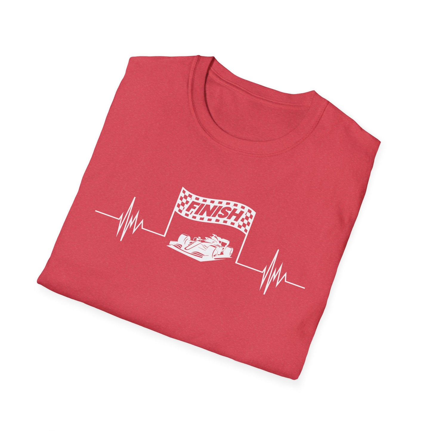 F1 Heartbeat Finish Line T-Shirt β Formula 1 Racing Fan Shirt
