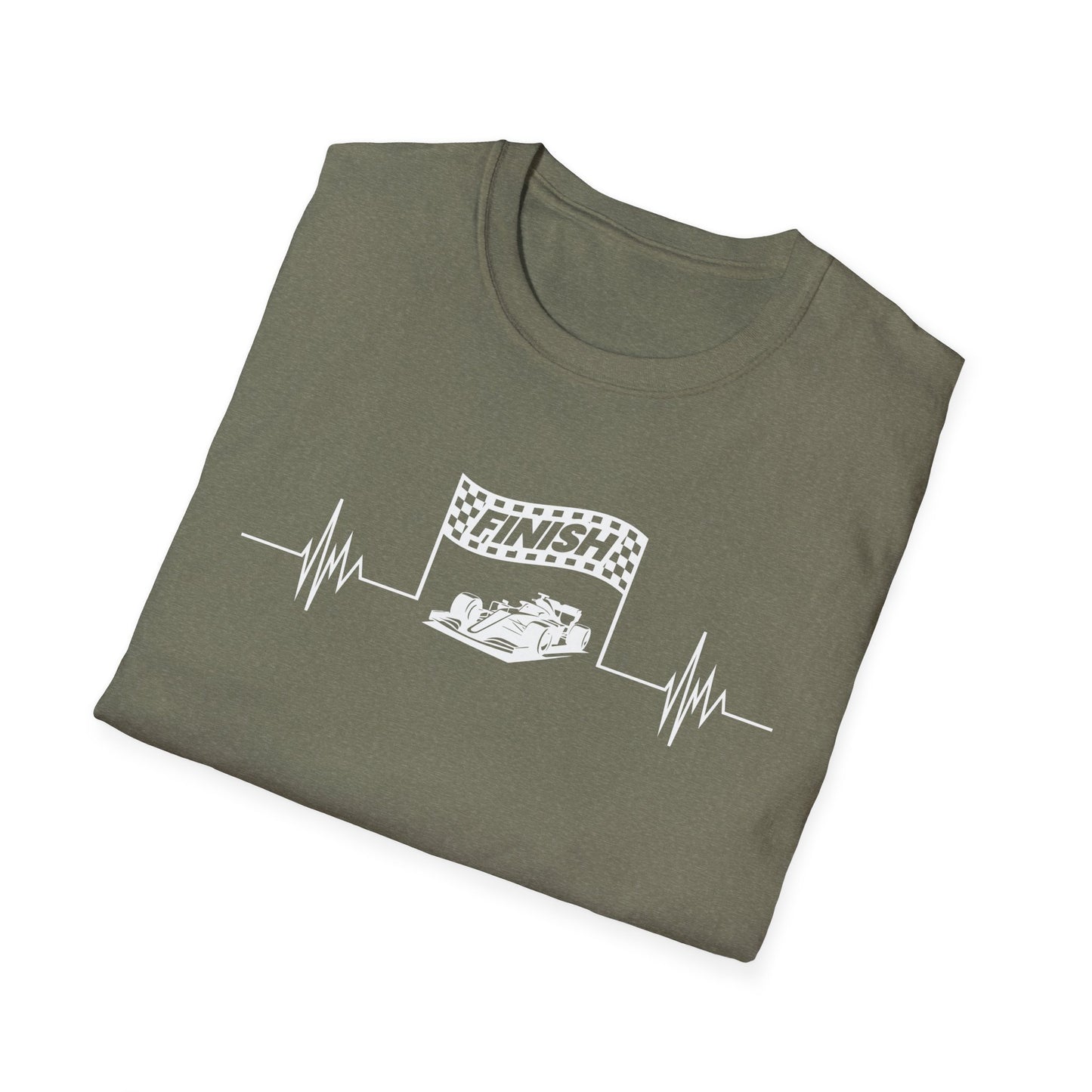 F1 Heartbeat Finish Line T-Shirt β Formula 1 Racing Fan Shirt