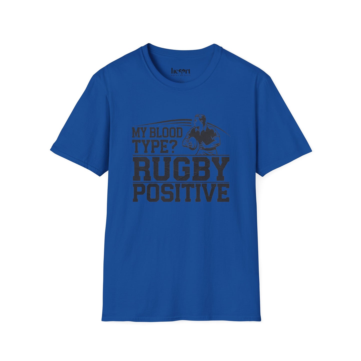 My Blood Type? Rugby Positive Version 3 T-Shirt 🏉 | Funny Rugby Enthusiast Tee