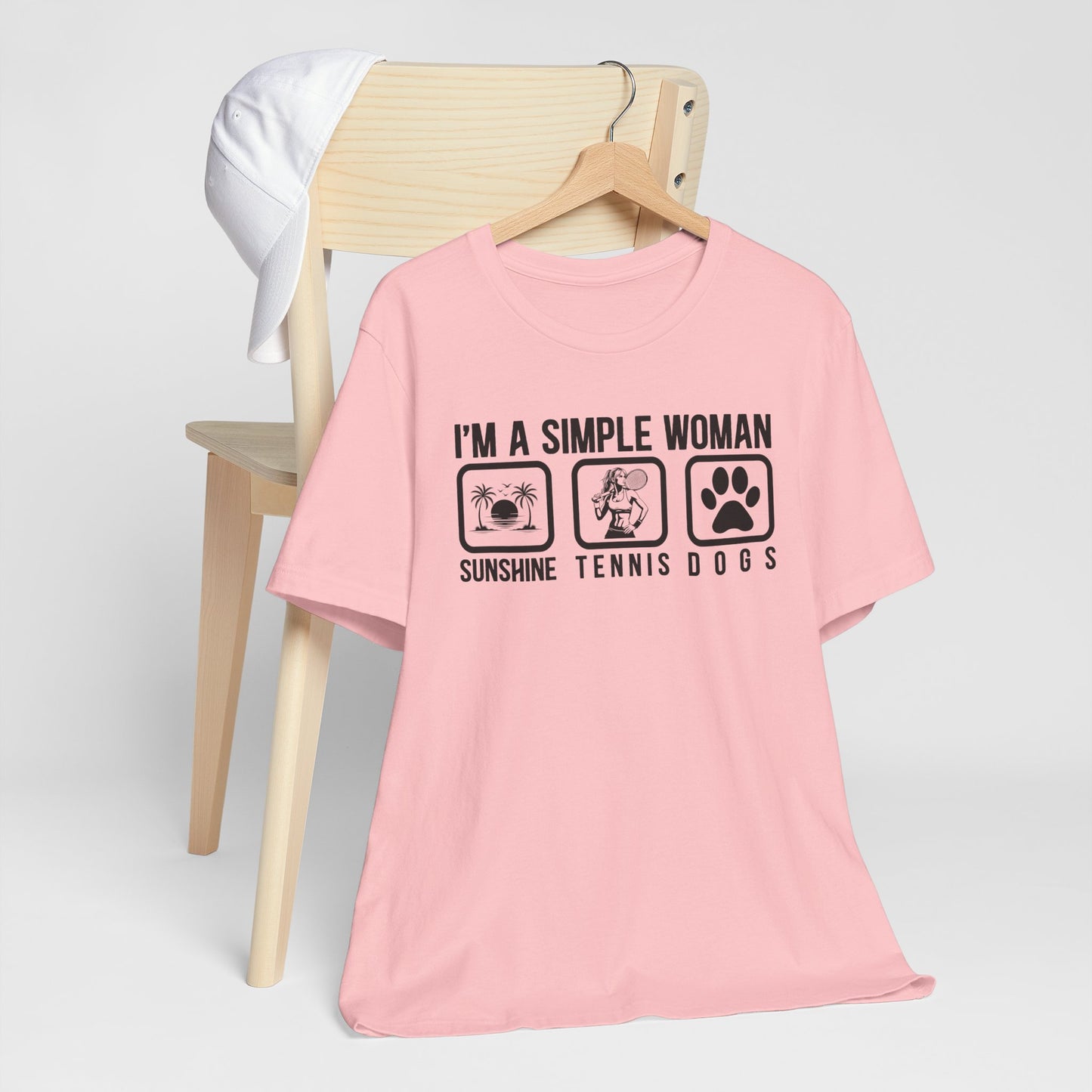 I'm a Simple Woman Sunshine, Tennis, Dogs T-Shirt