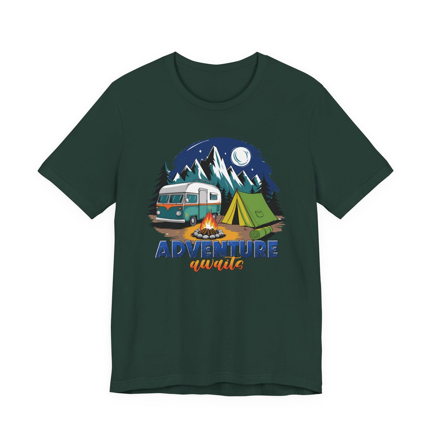 Adventure Awaits Camping T-Shirt – Scenic Nature Tee for Wanderers & RV Travelers