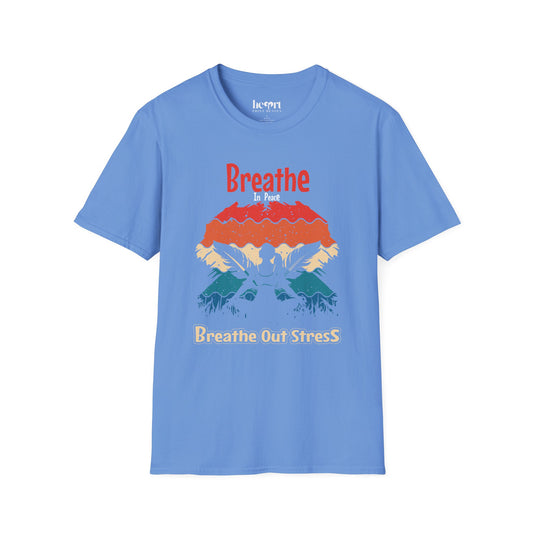Breathe In Peace Breathe Out Stress T-Shirt β Yoga & Mindfulness Tee for Relaxation πΏ