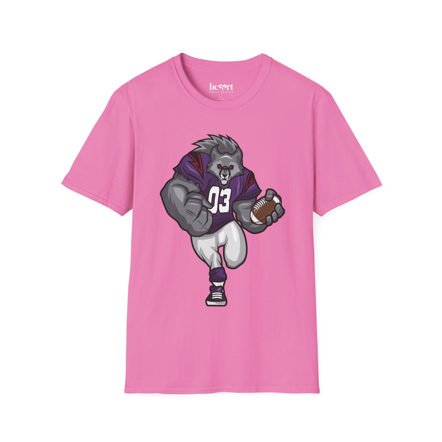 Big Bad Wolf American Football Mascot T-Shirt – Bold Sports Fan Apparel 🏈🐺
