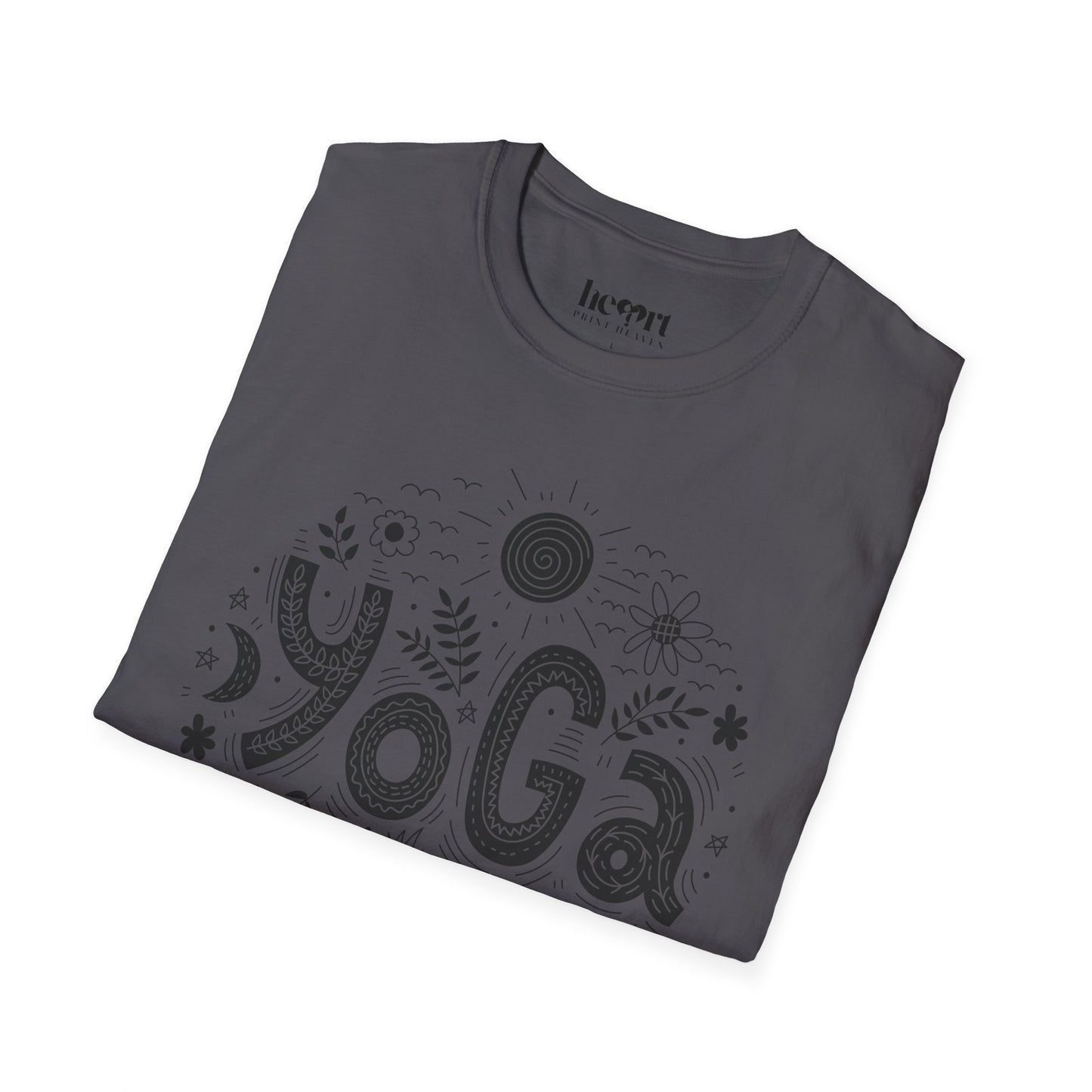 Yoga Doodle Lettering – Artistic & Meditative T-Shirt 🧘♀️✨