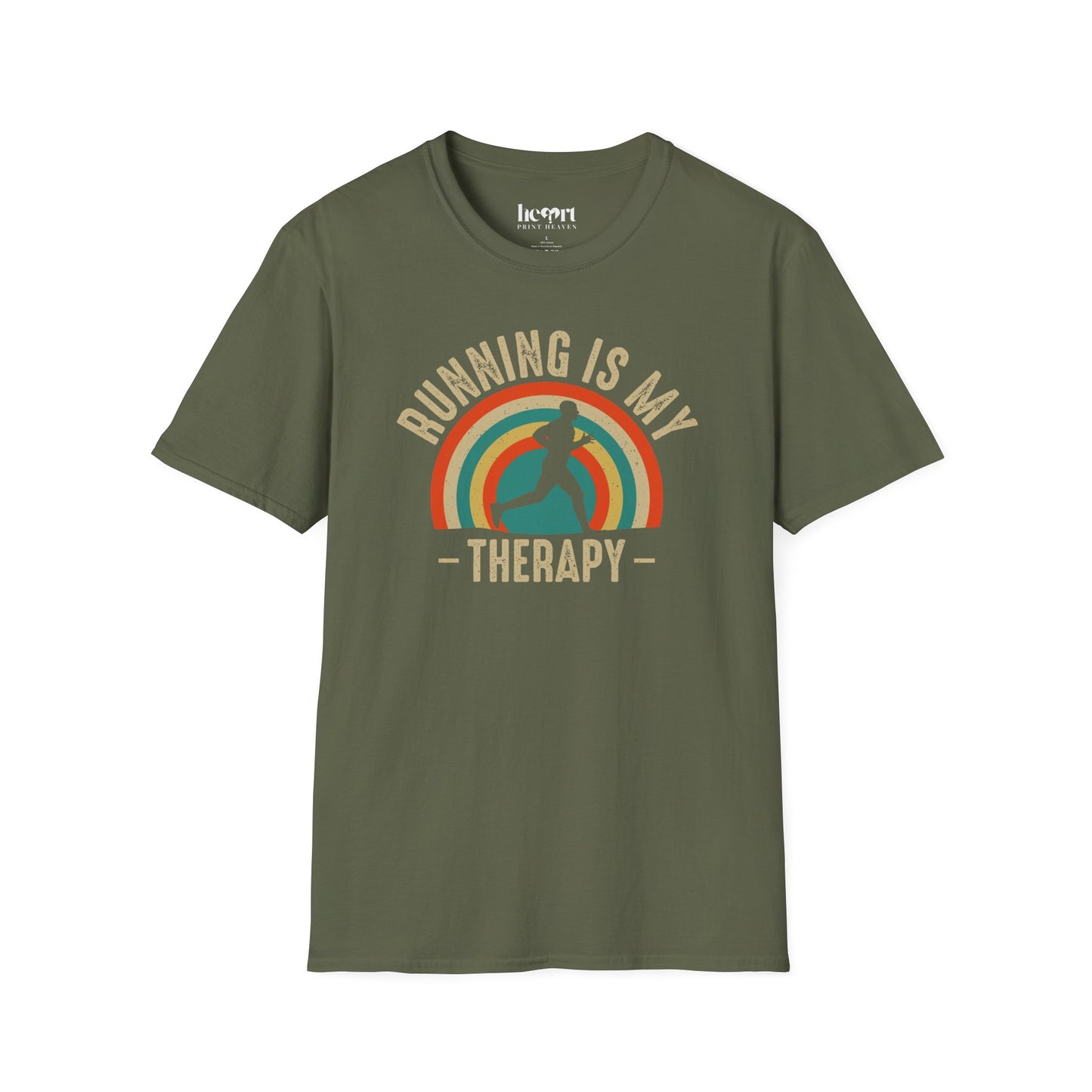 Running Is My Therapy T-Shirt – Motivational Shirt for Runners