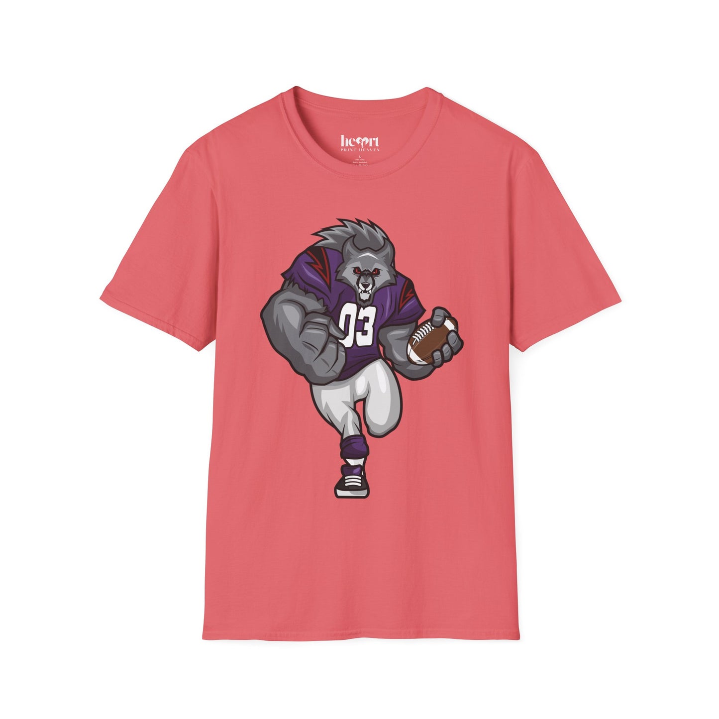 Big Bad Wolf American Football Mascot T-Shirt – Bold Sports Fan Apparel 🏈🐺