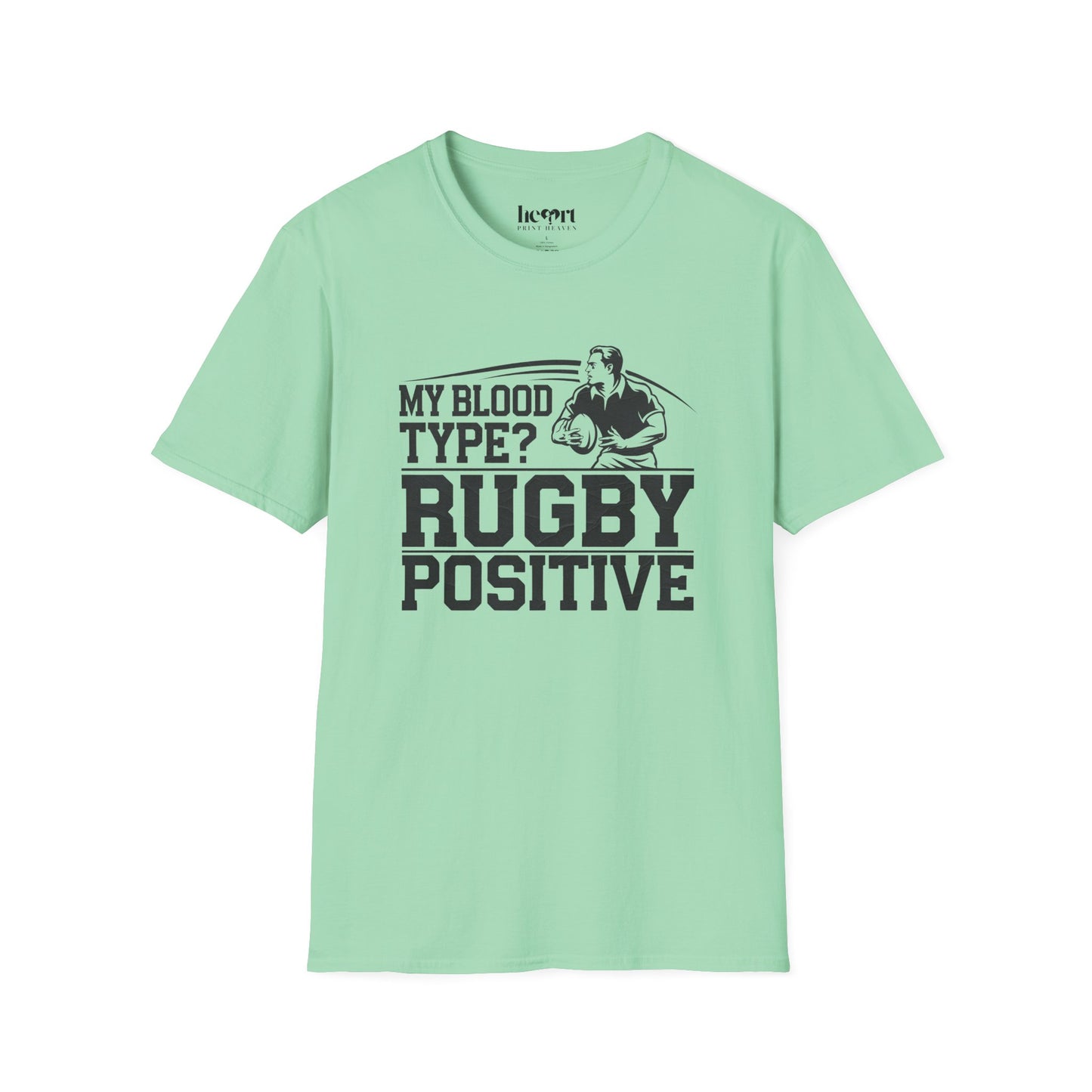 My Blood Type? Rugby Positive Version 3 T-Shirt 🏉 | Funny Rugby Enthusiast Tee