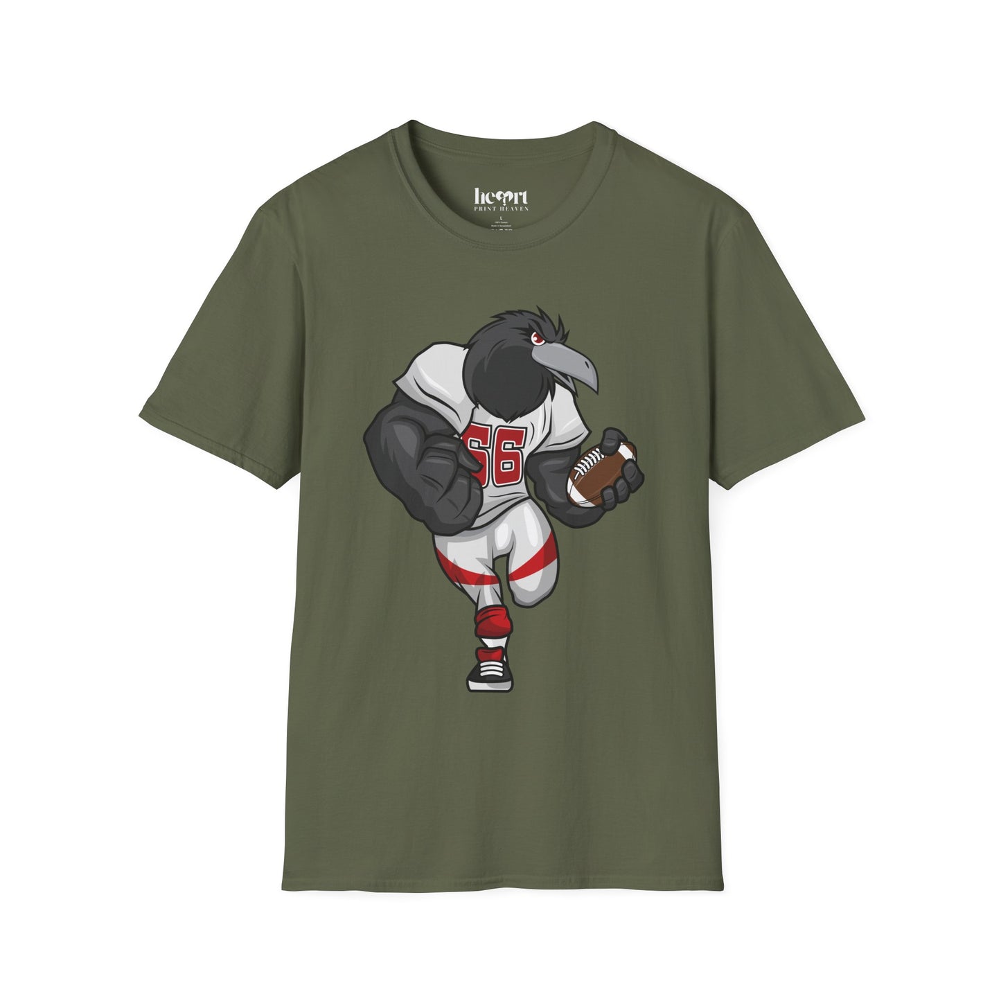 Black Crow Football Mascot T-Shirt – Fierce American Football Fan Apparel 🏈🦅