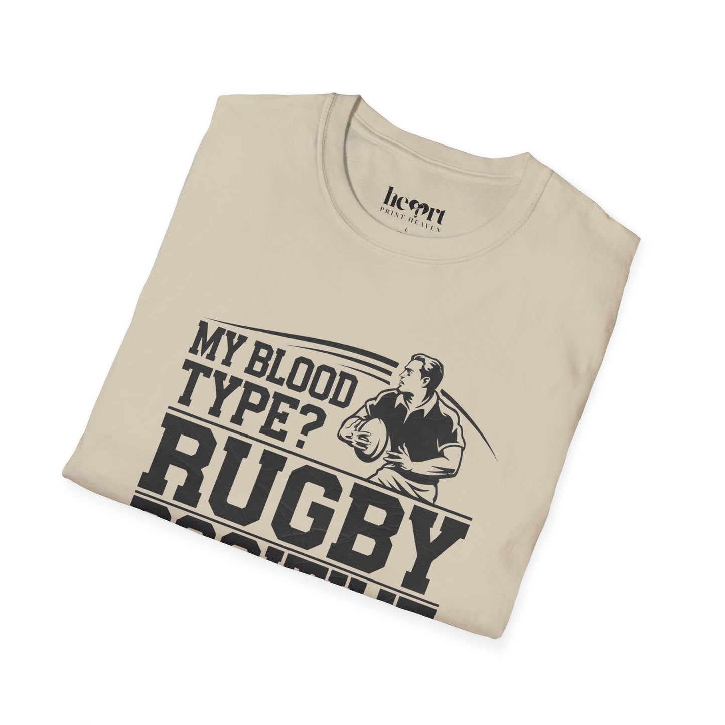 My Blood Type? Rugby Positive Version 3 T-Shirt 🏉 | Funny Rugby Enthusiast Tee