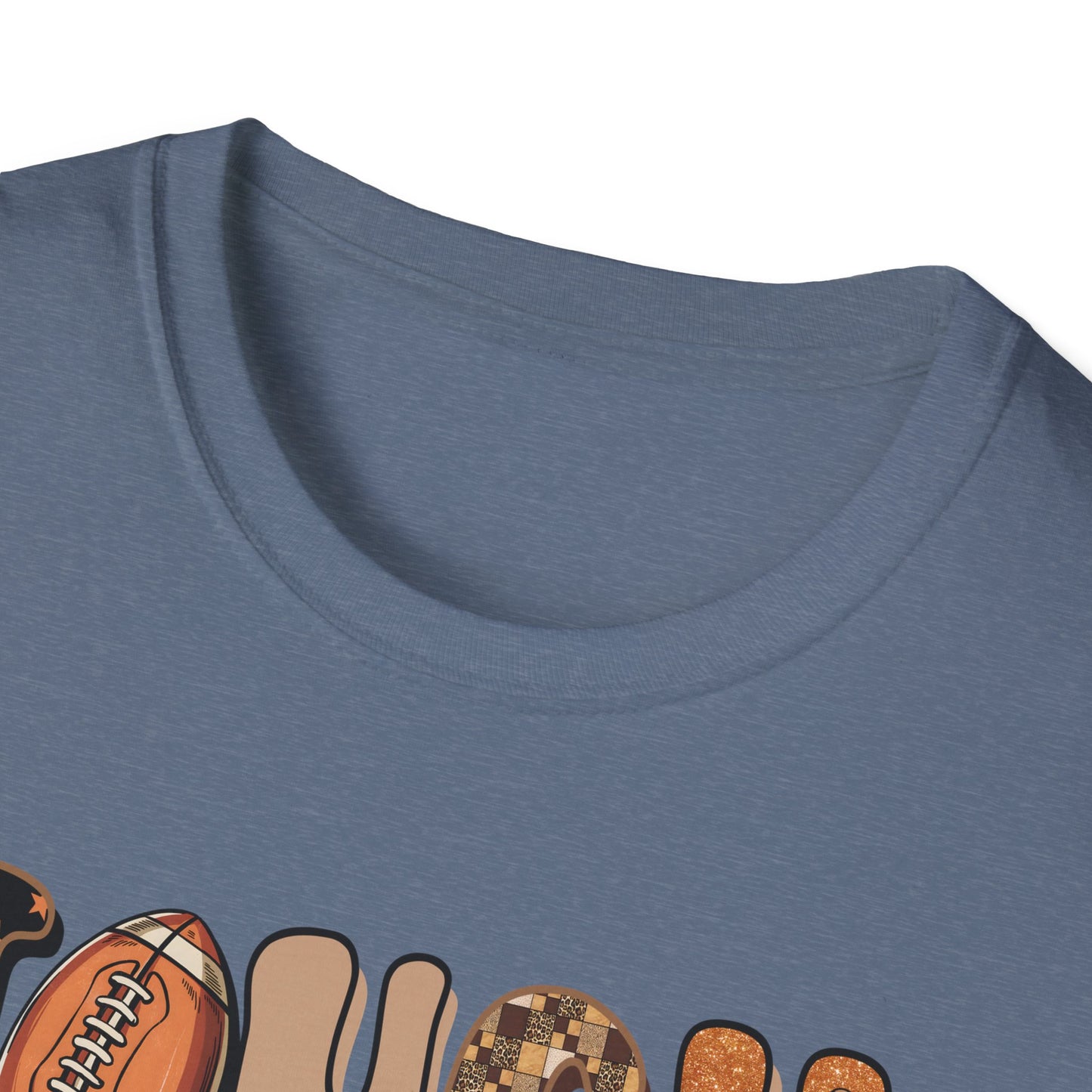 Touchdown Season Football T-Shirt – Retro Glitter Smiley Game Day Tee