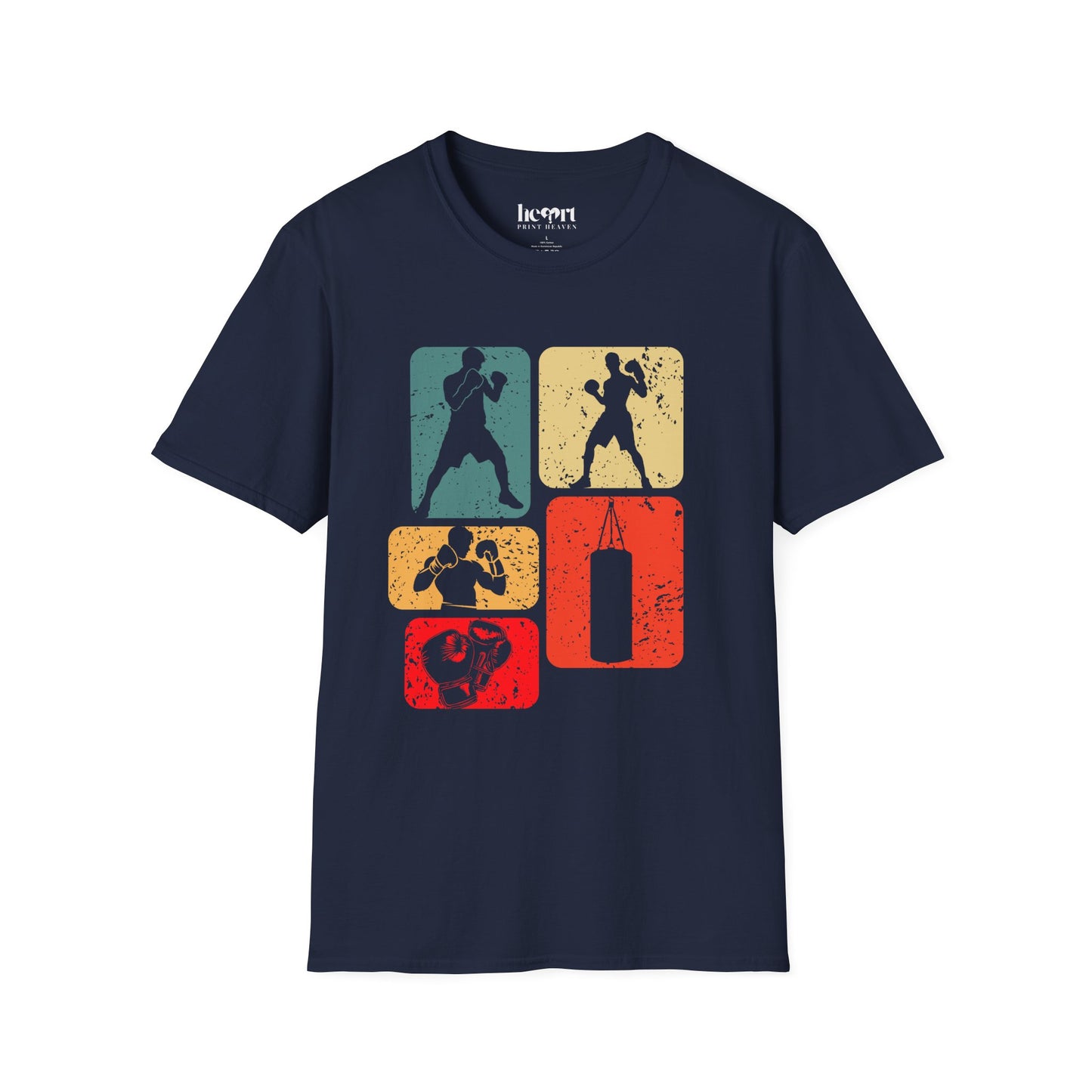 Dynamic Boxing Collage T-Shirt – Unique Graphic Tee for Boxing Enthusiasts 🥊