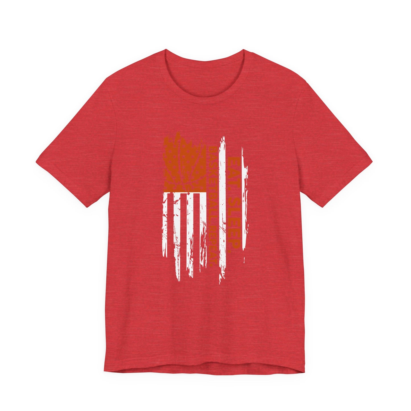 Eat Sleep Basketball Repeat Basketball American Flag T-Shirt