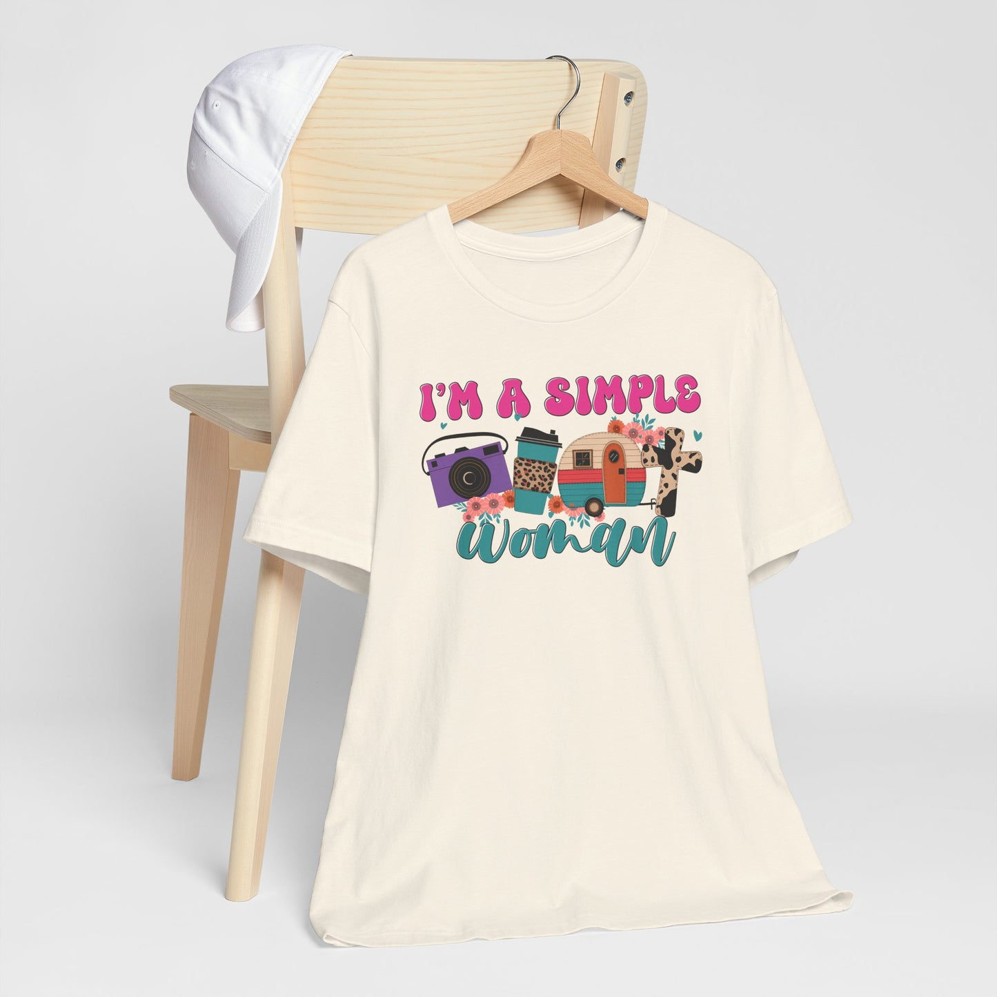 I’m A Simple Woman Camping Shirt – Funny Retro Outdoor Tee