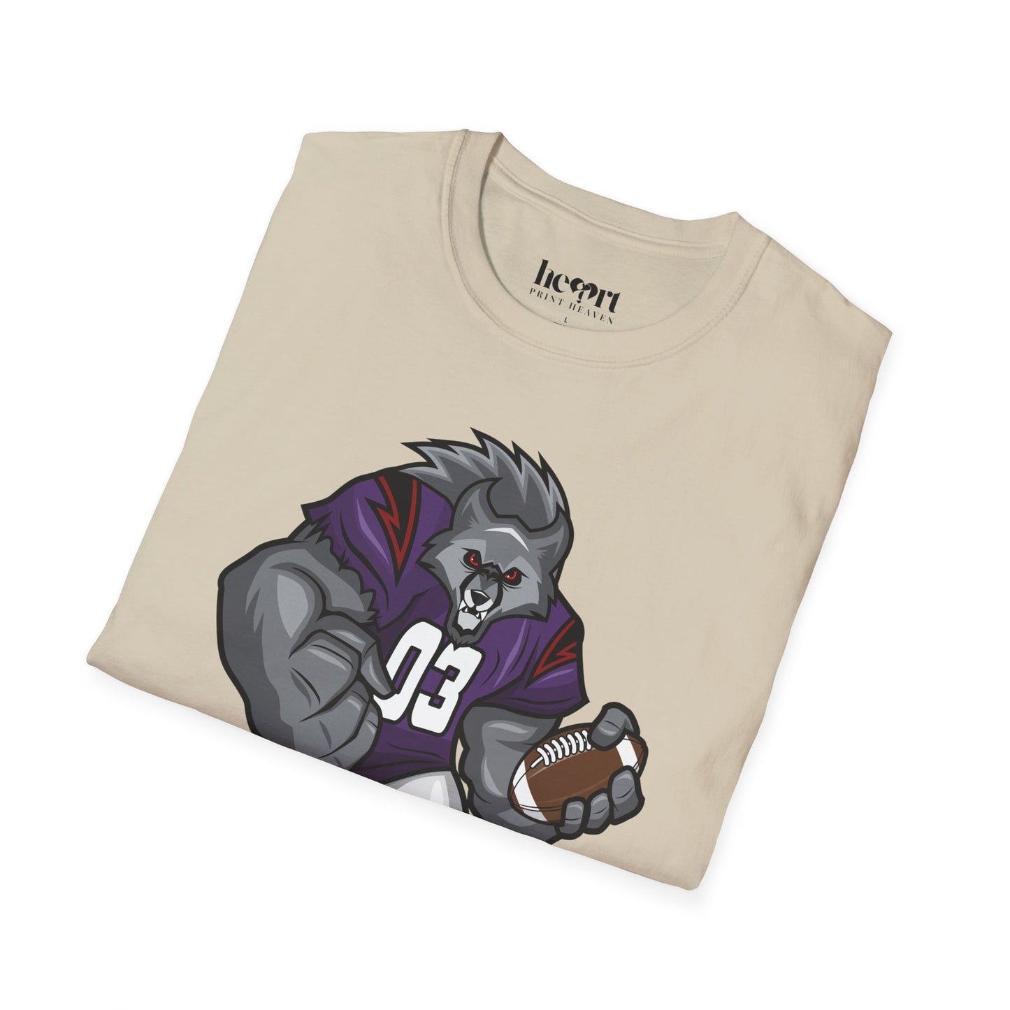 Big Bad Wolf American Football Mascot T-Shirt – Bold Sports Fan Apparel 🏈🐺
