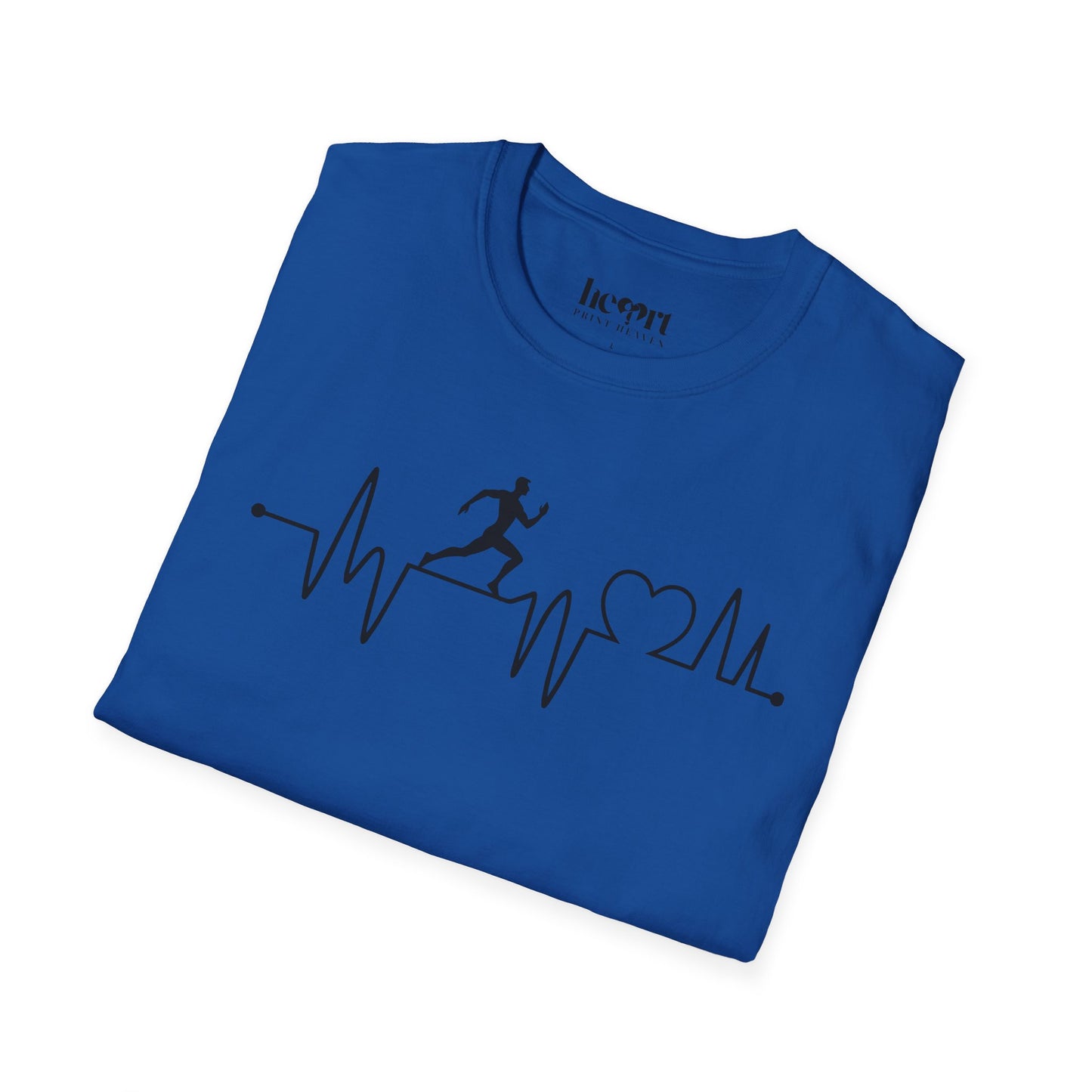 Runner’s Heartbeat T-Shirt – Running Enthusiast Shirt for Marathon & Fitness Lovers