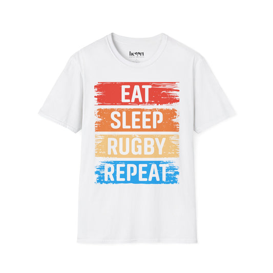 Eat Sleep Rugby Repeat T-Shirt 🏉 | Funny Rugby Gift for Players & Fans