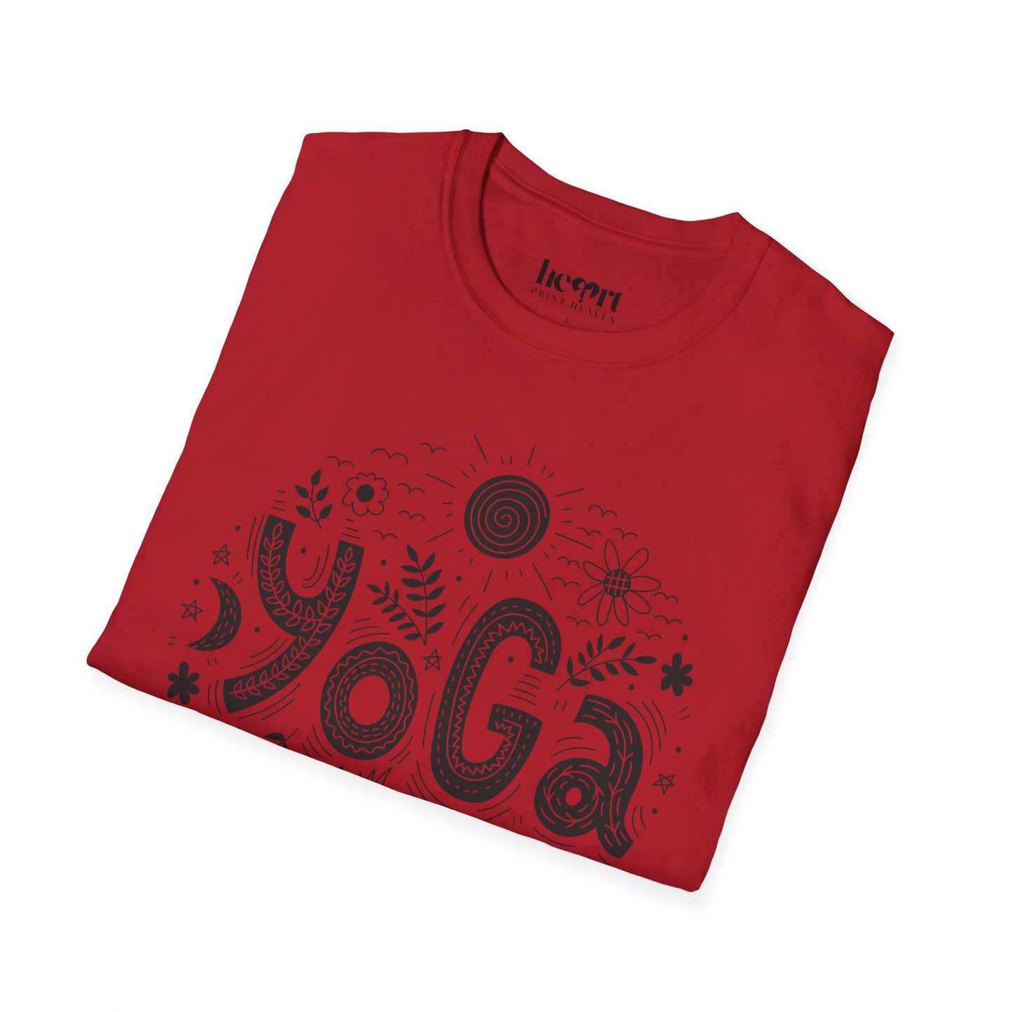 Yoga Doodle Lettering – Artistic & Meditative T-Shirt 🧘♀️✨