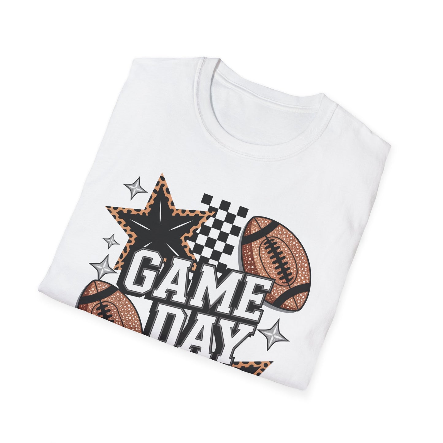 Game Day Leopard Football Tee – Women's & Men's Football Graphic T-Shirt