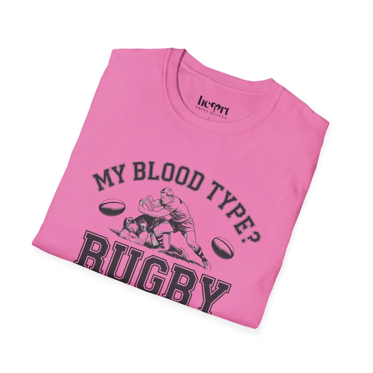 My Blood Type? Rugby Positive Version 2 T-Shirt π | Funny Rugby Enthusiast Tee