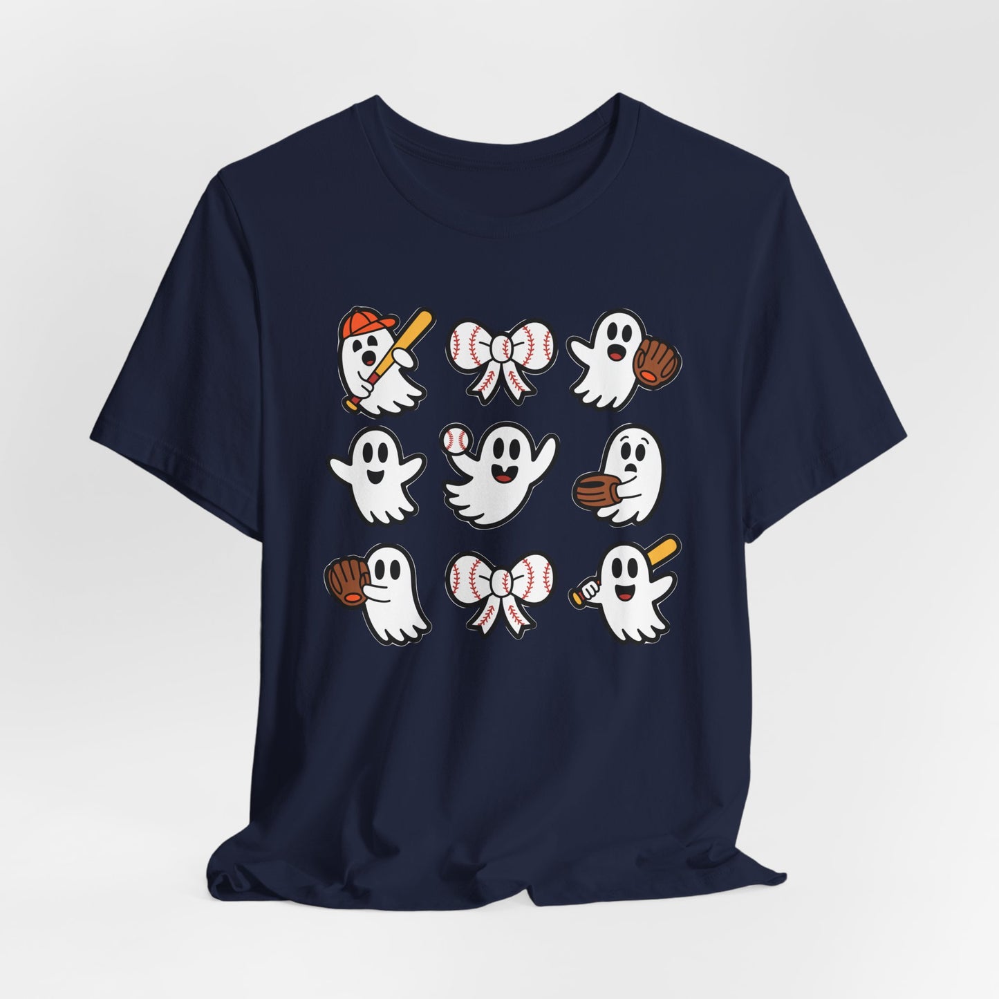 Cute Baseball Ghosts Halloween Spooky T-shirt