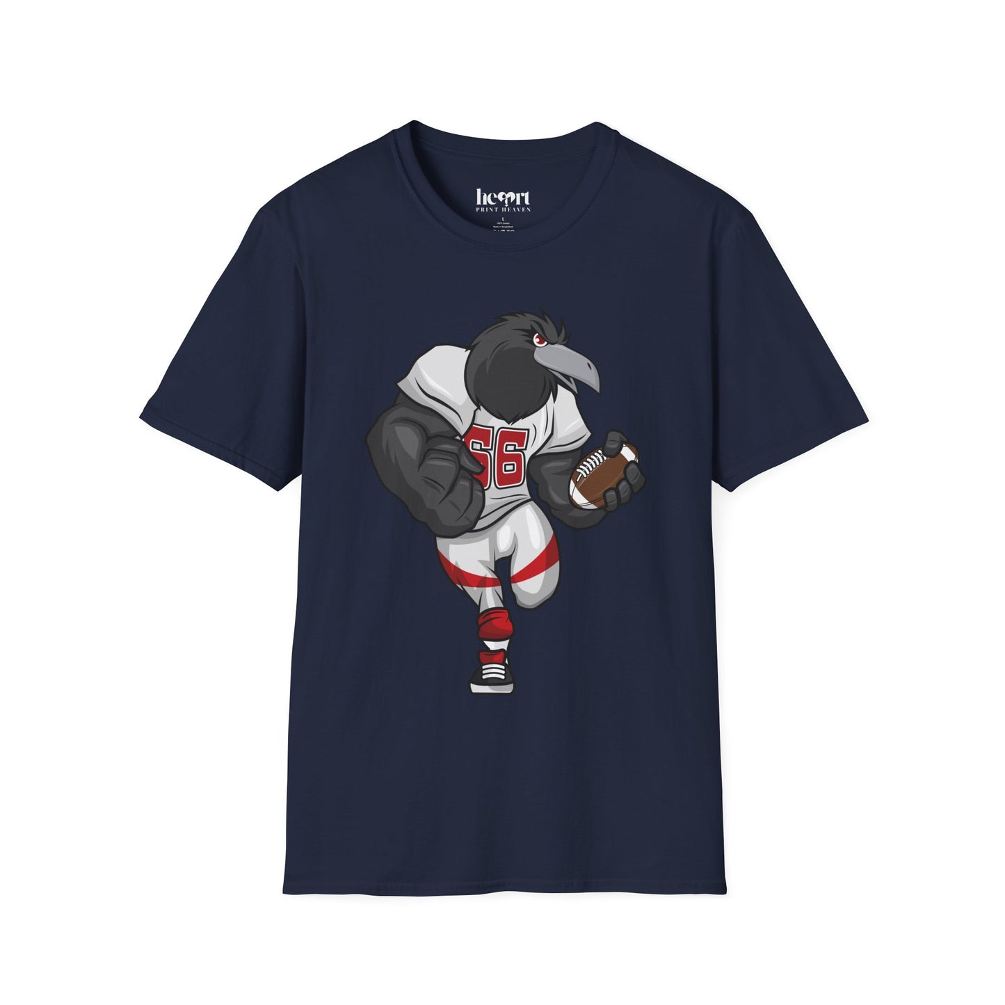 Black Crow Football Mascot T-Shirt – Fierce American Football Fan Apparel 🏈🦅