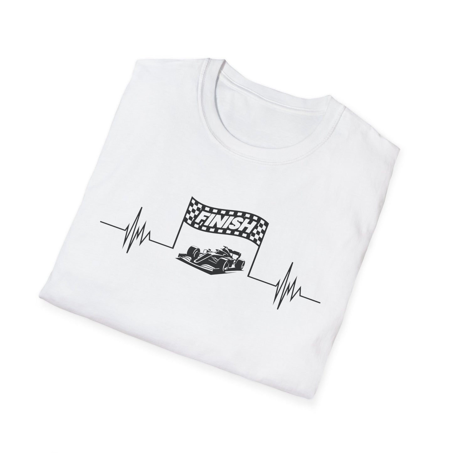 F1 Heartbeat Finish Line T-Shirt β Formula 1 Racing Fan Shirt