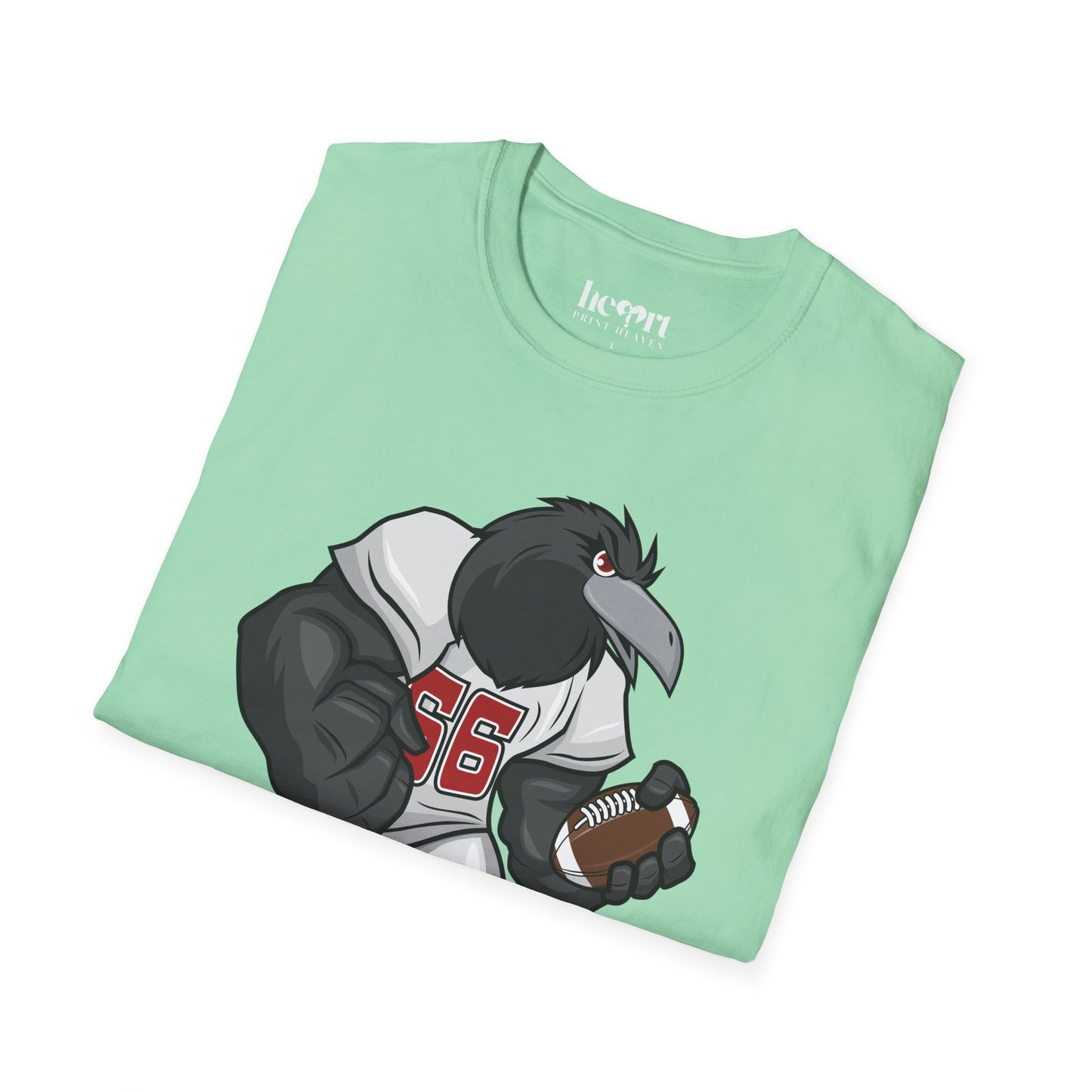 Black Crow Football Mascot T-Shirt – Fierce American Football Fan Apparel 🏈🦅