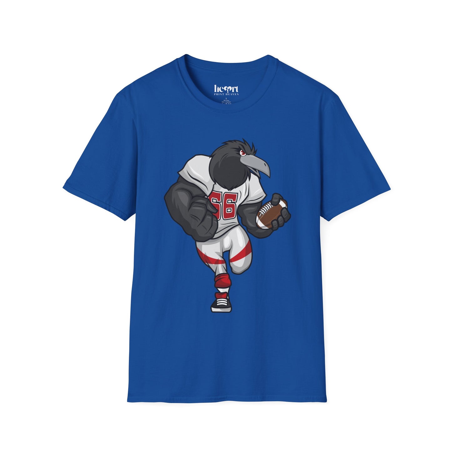 Black Crow Football Mascot T-Shirt – Fierce American Football Fan Apparel 🏈🦅