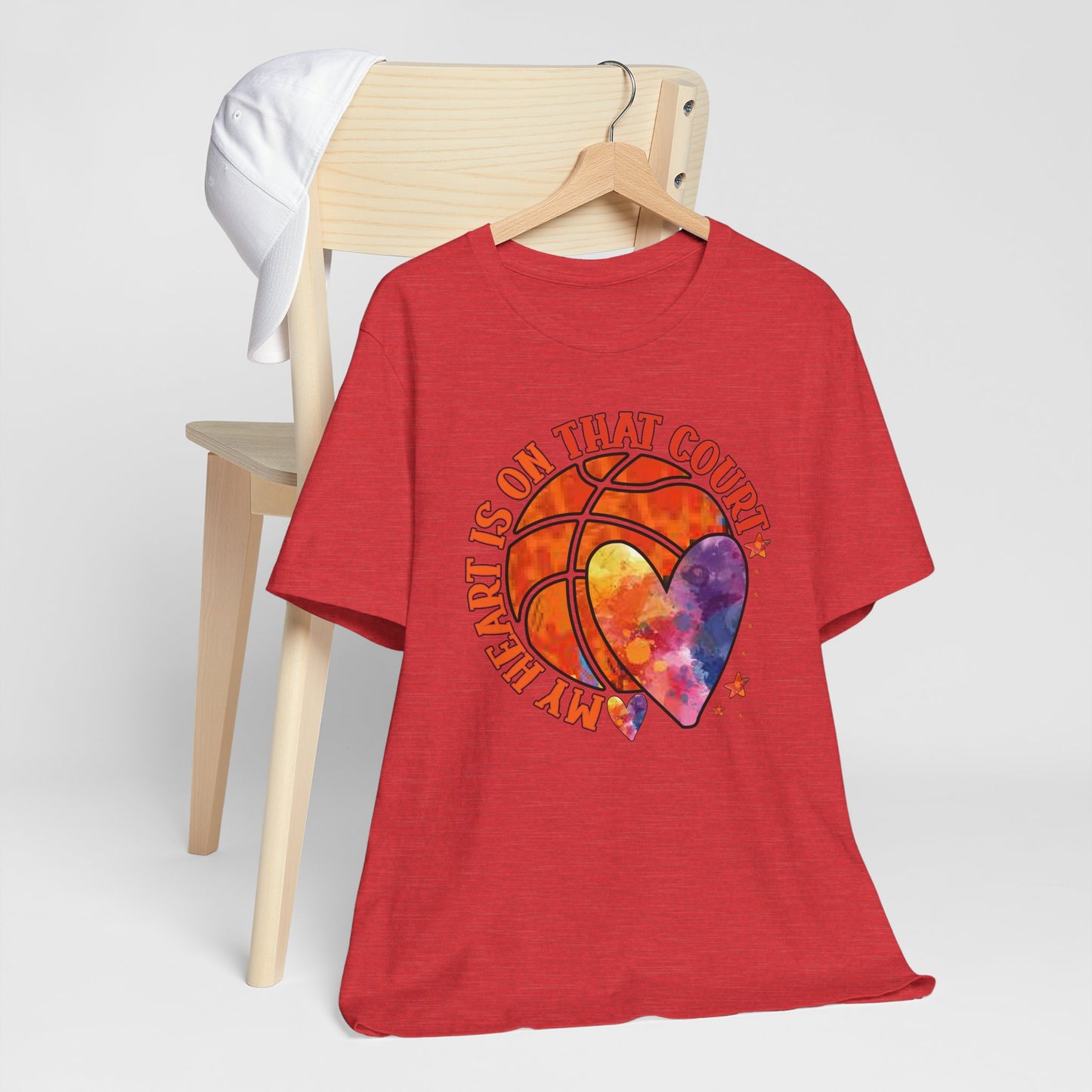 My Heart Is On That Court Basketball T-shirt