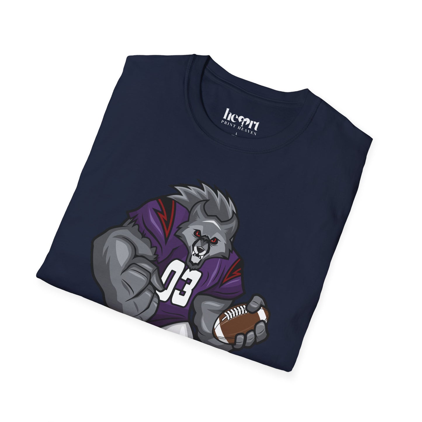 Big Bad Wolf American Football Mascot T-Shirt – Bold Sports Fan Apparel 🏈🐺