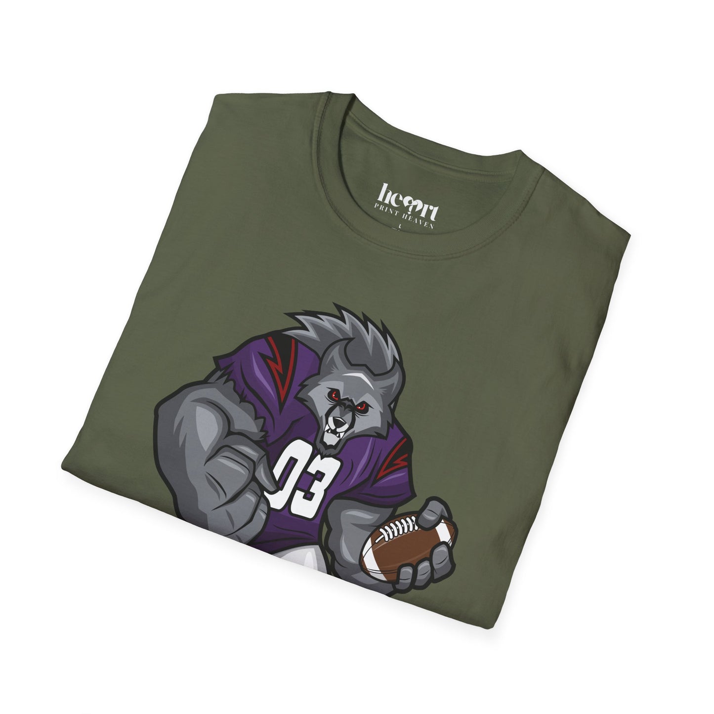 Big Bad Wolf American Football Mascot T-Shirt – Bold Sports Fan Apparel 🏈🐺