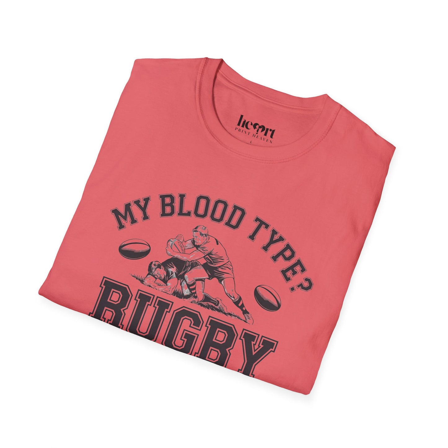 My Blood Type? Rugby Positive Version 2 T-Shirt π | Funny Rugby Enthusiast Tee