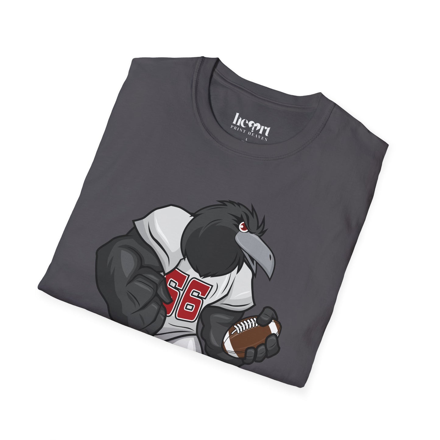 Black Crow Football Mascot T-Shirt – Fierce American Football Fan Apparel 🏈🦅