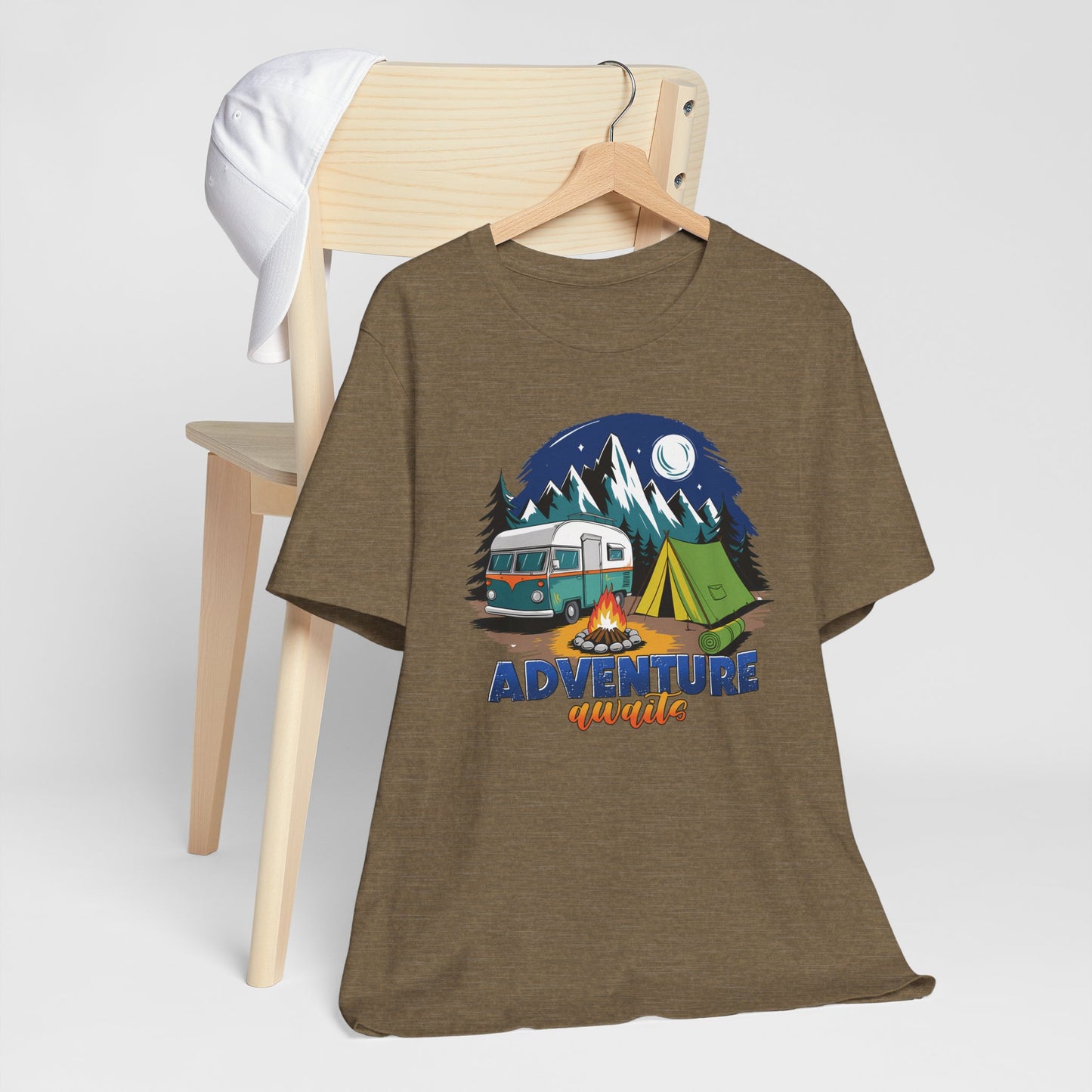 Adventure Awaits Camping T-Shirt – Scenic Nature Tee for Wanderers & RV Travelers