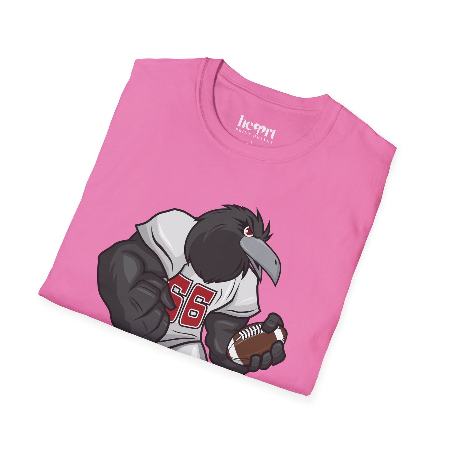 Black Crow Football Mascot T-Shirt – Fierce American Football Fan Apparel 🏈🦅