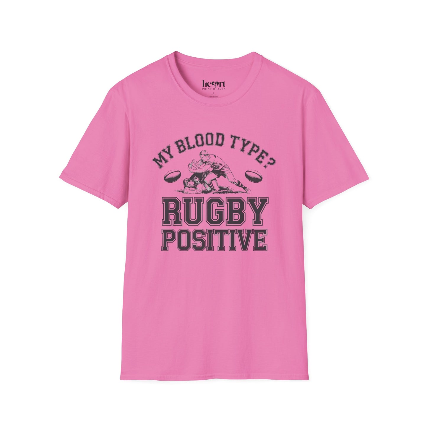 My Blood Type? Rugby Positive Version 2 T-Shirt π | Funny Rugby Enthusiast Tee