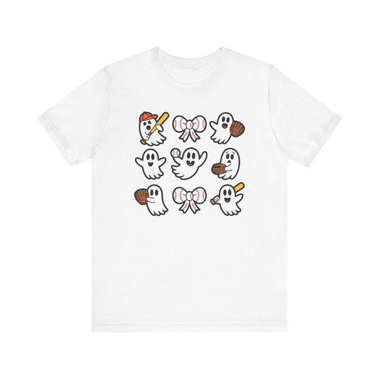 Cute Baseball Ghosts Halloween Spooky T-shirt