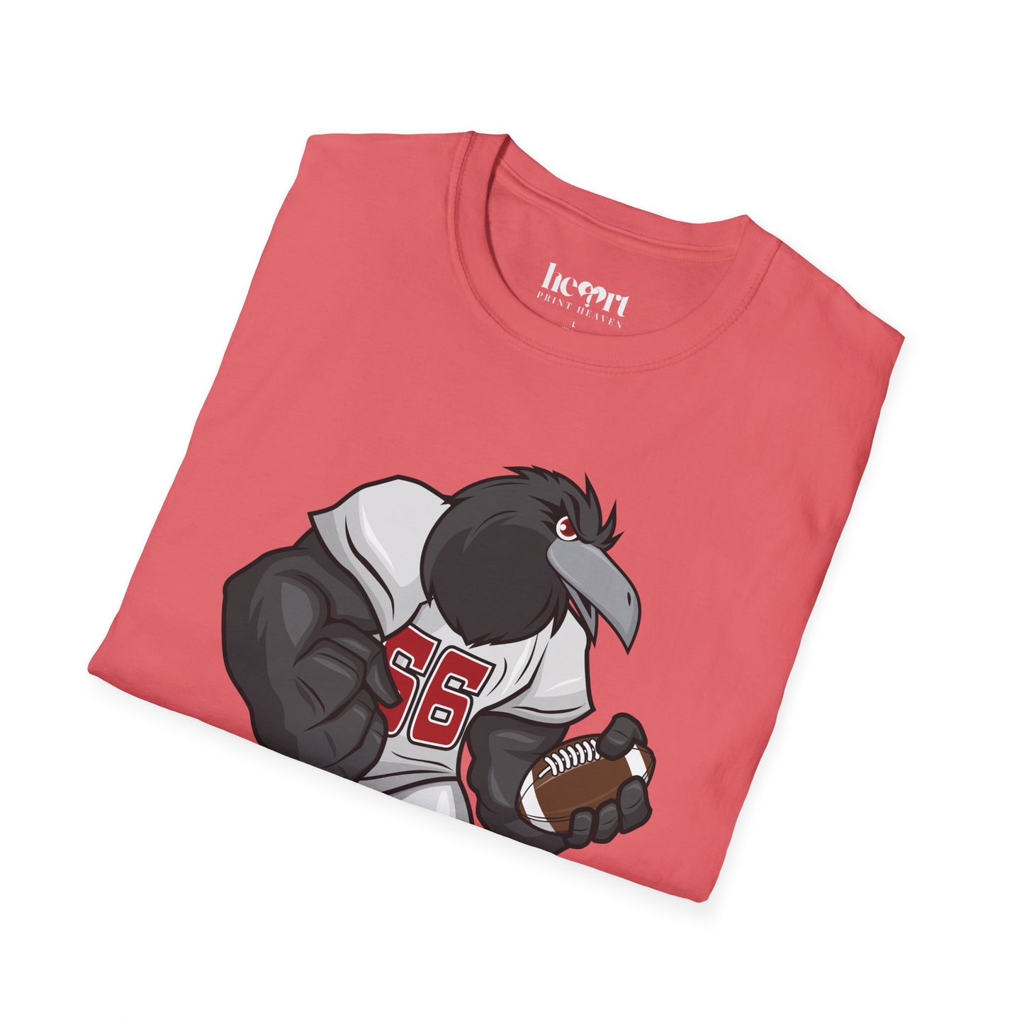 Black Crow Football Mascot T-Shirt – Fierce American Football Fan Apparel 🏈🦅