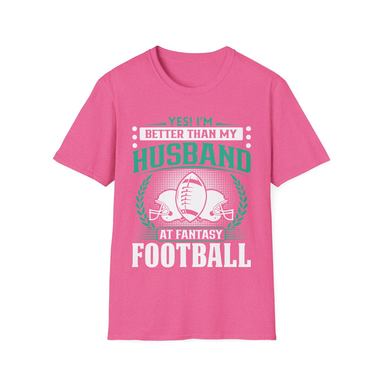 Better Than My Husband Fantasy Football T-Shirt – Funny Women's Football Tee