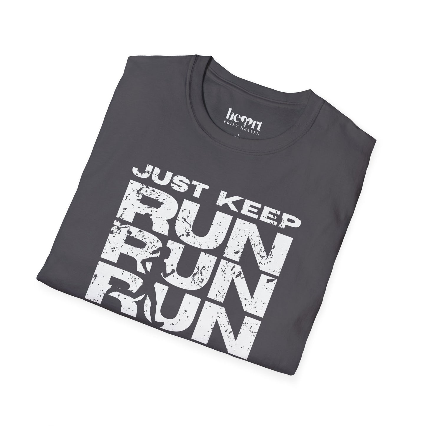 Just Keep Running Women's T-Shirt – Motivational Running Apparel for Active Women