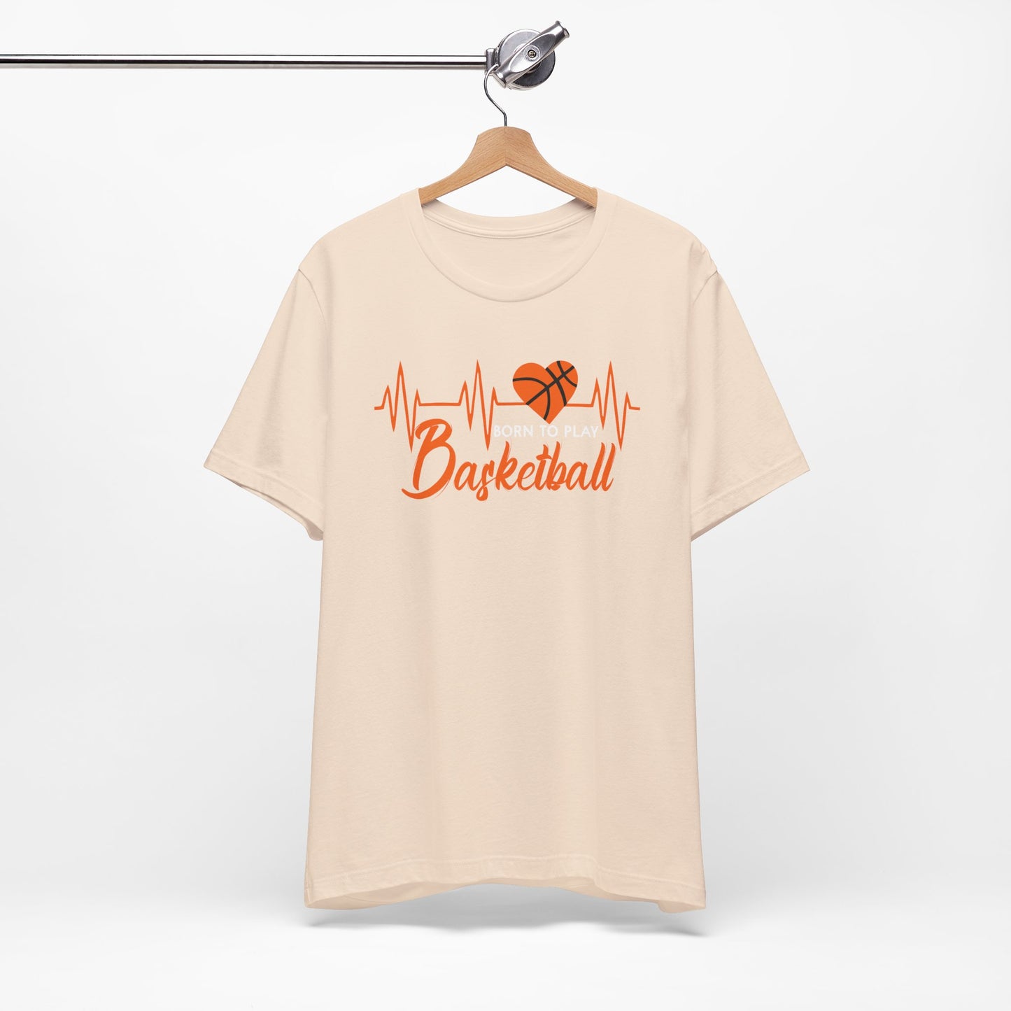 Born To Play Basketball funny Heartbeat Basketball T-Shirt